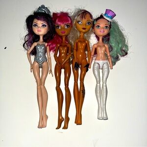 Ever After High Dolls - set, Raven Queen, Madeline Hatter, Gingerbread , Melody